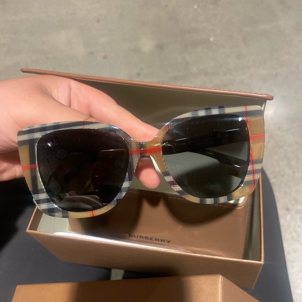 Check cat eye sunglasses